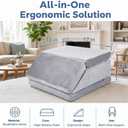 Thick Adjustable Wedge Seat Cushion, Hip Replacement Recovery Aids, 4-Height Modular Foam Slope Cushion for Post-Surgery, Fits Home Office Car Wheelchair, Grey
