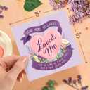 2 x Honeyplum Heartfelt Mothers Day Card From Daughter or Son - Purple Floral Design With Sentimental Message - Gold Foil Lettering - 5 x 5 Inches