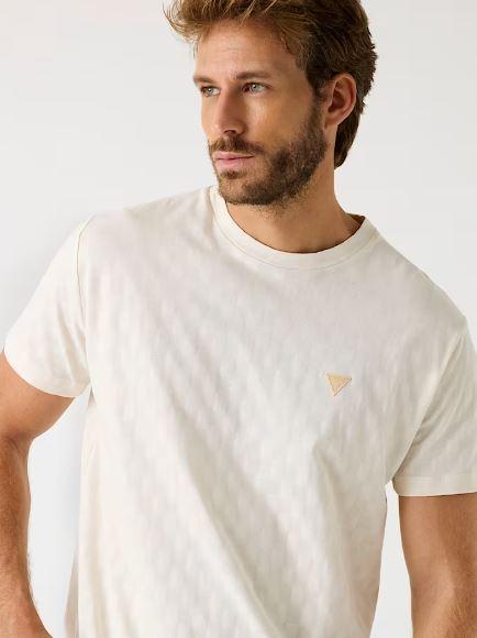 GUESS Men's Short Sleeve Small Triangle Knit, L