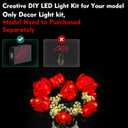 2 x VONADO Light Kit Compatible with Lego-Bouquet-of-Roses-10328 Flowers Icons (Lights Only, No Models) Creative LED Lighting Set Compatible with Lego 10328 Valentines Roses Bouquet Building Set