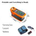 Fingertip Pulse Oximeter with Plethysmograph and Perfusion Index, include carrying case, Large OLED Digital Display Blood Oxygen Saturation Monitor Heart Rate Monitor (Color: Red-Orange)