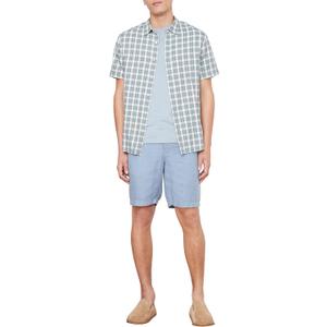 Vince men's Cannes Plaid S/S (Teal Pool) Small