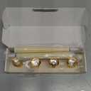 Flameless Taper Candles with Timer, Christmas Home Wedding Decor Battery Operated Flickering LED Candles with Remote Controls, Glod Candle Holders (4 pcs Gold)