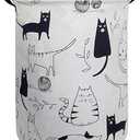 Laundry Hamper for Bedroom,Dirty Clothes Basket,Laundry Basket with Handles,Kids Girls Room Canvas Hamper Bag,Blankets,Towel,Toy Storage Organizer