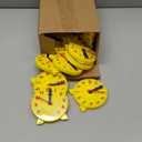 Batiyeer 24 Pcs Teaching Clock Kit for Kids to Tell Time Teaching Mini Geared Clock for Kids Basic Math Development Teacher and Classroom Supplies, 4 Inch(Yellow)