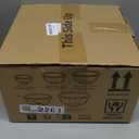 WhiteRhino Glass Mixing Bowls with Lids Set of 54.70QT,2.85QT, 1.69QT,1.11QT,0.85QT,Glass Bowls with Lids, Large Salad Bowls Space-Saving Nesting for Cooking, Baking ,Prepping, Dishwasher Safe