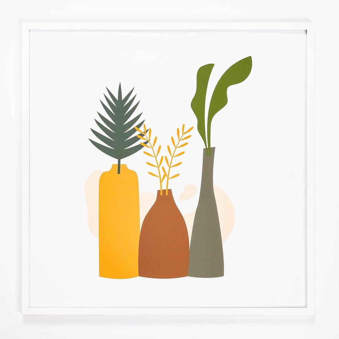 SANOLO 20x20 White Oak Picture Frame | Poster Frames | Picture Frames for Wall | Square Frame Poster Hanger | Large Picture Frames | Poster Frame | Square Picture Frame | Puzzle Frame