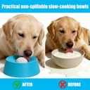 Magiinzaa Slow Eating Bowl for Dogs, Plastic Dog Licking Bowl, Dog Licking Toy, Dog Licking Ball, Slow Eating Bowl for Dogs (Suitable for Large Dogs), Liquid Snack Bowl (Blue)