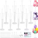 8 Sets Balloon Stand Kits, Balloon Sticks Holder with Base for Table Baby Shower Gender Reveal Graduation Birthday Wedding Anniversary Party Decorations