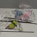 Juegoal 34 Inch Butterfly Garden Stakes Decor, Dragonfly Hummingbird Stakes, Glow in Dark Metal Yard Art for Mom, Mothers Day Ideal Gifts, Indoor Outdoor Lawn Pathway Patio Ornaments, Set of 3