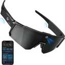AI Ultra Pro Smart Glasses: 4K Wearable Camera with 6-Axis EIS Stabilization, ChatGPT-4o Voice Assistant, IP66 Waterproof Sport Sunglasses, Dual-Mic ENC Noise Cancelling, Obsidian Gray