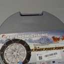 Snow-Chains Auto Fixing 1 Min Quick Fit Easy Installation Tire-Chains, Gifts for Safety, Portable Reusable Universal Emergency Tire Traction Chain for Passenger Car and SUV - Set of 2 (XM-140)