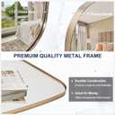 ANDY STAR Brushed Champagne Bronze Oblong Wall Mirrors for Bathroom