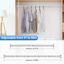 CorkLatta Chrome Shower Curtain Rod 31 to 80 Inch,1 Inch Diameter Adjustable Spring Tension Curtain Rod No Drilling Stainless Steel Telescoping Rod,No Rust