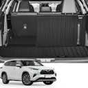 Custom for 2020-2025 2026 Toyota Highlander Trunk Cargo Mats with 3rd Backrest Mat All Weather TPE Protection Accessories (Not Fit with Subwoofer) (for 2020-2026 Toyota Highlander)