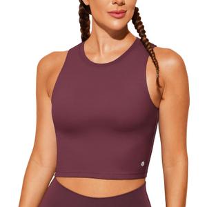 Natural Feelings Nudi Sports Bras for Women Removable Padded Yoga Tank Tops Sleeveless Fitness Workout Crop Tops (L)