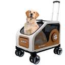 3-1 Dog Stroller for Medium Dogs (Brown)
Collapsible Soft Dog Travel Crate with Metal Frame for Car Travel,Pet stroller with Removable Carrier for Pets Up to 70LBS