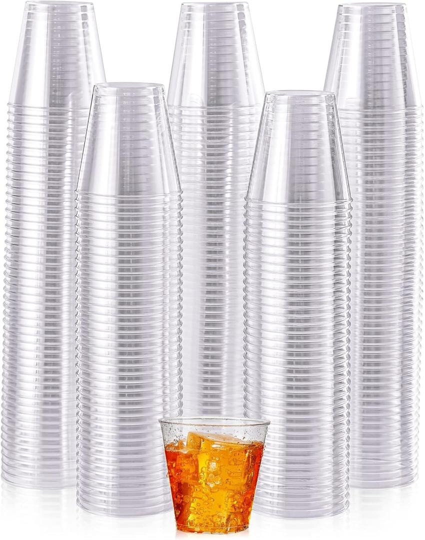 JOLLY CHEF 1000 Pack Plastic Shot Glasses-2 oz Disposable Cups 2 Ounce Plastic Shot Cups Ideal for Whiskey, Tasting,Food Samples,Perfect for Halloween, Thanksgiving,Christmas Party