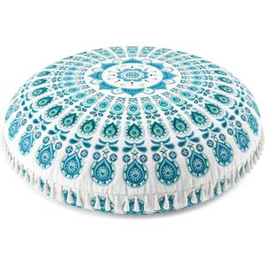 Hihealer Meditation Cushion, Large Velvet Floor Pillow for Yoga, Meditation, Green 