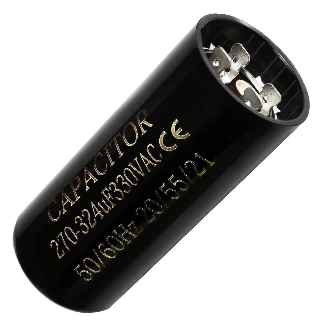 Seentech 270-324 uf/MFD 330 VAC 20% CD60 Round Motor Start Capacitor 50/60 Hz AC Electric Motor Universal Fit for AC Motor Run or Fan Start and Cool or Heat Pump Air Conditioner
