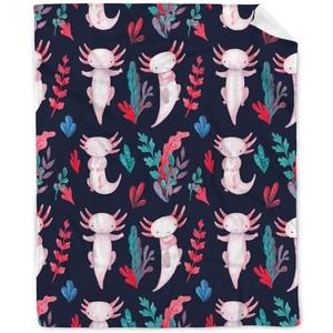 Avalokitesvara Axolotl Blanket Gifts, Super Soft Axolotl Stuff for Bedding Couch Sofa,40 X 30 Inch for Baby Girl Blanket