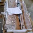 Galnfu Floating Twin Size Bed Frame with LED Light and USB Port Charging Station, Platform Bed with Wooden Storage Headboard, Sturdy Steel Slats,Easy to Assemble, Walnut