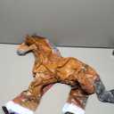 38" Long Inflatable Horse, Golden Brown Lifelike Blow-Up Toy Figure for Decoration or Play, Livestock Theme Party, Pool, Birthday, VBS, Photo Prop, Baby Shower 1 pc