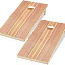 4x2 ft Solid Wood Cornhole Set with 8 Bean Bags, Regulation Size Cornhole Board Set for Adults, Cornhole Game Set for Tailgate Backyard Toss Games Indoor&Outdoor Activities