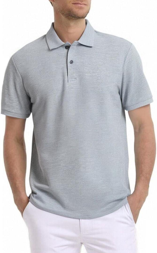 Polo Shirts for Men, Summer Sports Short Sleeve Moisture Wicking Dry Fit Activewear Golf Shirts for Men, Sizes S-3XL (Gray, XL)