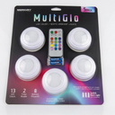5PK LED RGB Puck Lights With Remote