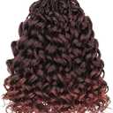 Leeven 5 Packs Gogo Curl Crochet Hair 10 Inch Ombre Ginger Ocean Wave Crochet Hair Copper Red Pre Looped Curly Goddess Box Braids Synthetic Beach Curl Braiding Hair for Women