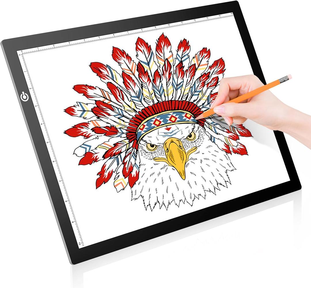 LitEnergy A3 LED Copy Board Light Tracing Box, Ultra-Thin Adjustable USB Power Artcraft LED Trace Light Pad for Tattoo Drawing, Streaming, Sketching, Animation, Stenciling (02 - A3, BLACK)