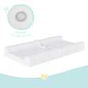 Regalo Baby Basics Changing Pad with Non-Slip Grip System, Waterproof Diaper Changing Pad for Dresser or Changing Table, Contoured Infant Changing Pad with Safety Strap, White