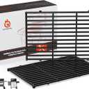 17.5" Grill Grates for Weber Spirit 300, Grill Parts for Weber Spirit E310 & GS4 Spirit II 300 Series, Spirit II E310, Spirit 2 E310, Genesis Silver/Gold B & C,Porcelain Enameled Cast Iron Grate 7638