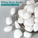 30 lbs White Rocks for Landscaping, 1-2 inch Decorative Rocks for Plants Indoor, Large Polished River Rocks for Garden, Outdoor Landscaping, Walkways, Yard, Plants Pots, Vases, Crafts