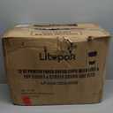 LITOPAK 500 Pack 12 oz Disposable Coffee Cup with Lids, Sleeves, and Stirring Sticks, Black To Go Paper Coffee Cups for Home, Travel, Office, Party