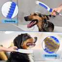 Dog Shower Attachment, Rubber Dog Grooming Bath Brush for Long & Short Haired Dogs and Cats, Pet Hair Scrubber For Washing, Deshedding, Massage, Stainless Steel Shower Hose