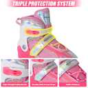 MammyGol Adjustable Inline Skates for Kids Boys Girls Youth Blades Roller Skates with Light up Wheels Ages 4-16