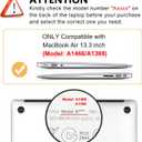 Case for MacBook Air 13 inch A1466 A1369 2010-2017 Release, 5 in 1 Matte Clear Hard Shell&Keyboard Cover&Screen Protector&Webcam Cover Compatible with Older Version Mac Air 13.3 inch - Floral