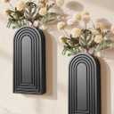 Wooden Wall Vase Set of 2, Wall Hanging Planter Modern Farmhouse Wall Decor for Boho Wall Decor for Indoor Entryway Hallway Bathroom Living Room Dining Room