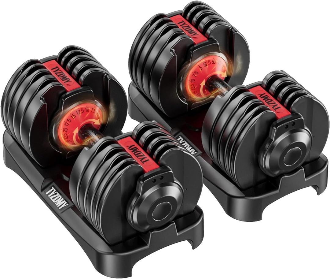 Adjustable Dumbbells Set of 2Free Weights Dumbbells SetAdjustable Dumbbell Set52.5 lbs pair 105 lbs15 in 1for Men/Women Gym Equipment for Home Strength Training Equipment
