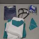 Joycover Doctor Costume for Kids, Kids Scrubs Halloween Costumes For Girls Boys Doctor Dress up Play Kit (M(5-6 Year), Green)