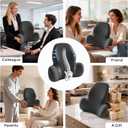 Lumbar Support Pillow with Fixed Chuck | Ergonomic Memory Foam Cushion | Washable Cover | Back Pain Relief & Posture Improvement | Fits Car/Office/Gaming Chairs/Wheelchairs & Home