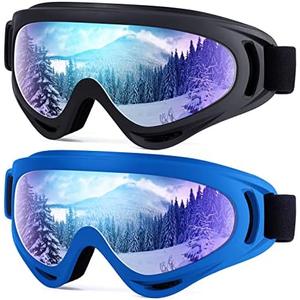 Dizywiee 2-Pack Kids Ski Goggles, Snowboard Goggles for Adult Youth Teens Boys & Girls, Winter Snow Sports Goggles One Missing