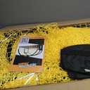 Apex Sports Portable 22ft x 12ft x 8ft Baseball & Softball Batting Cage with Pitching Machine Hole, 3ply 1.25'' Yellow Netting, Secure Steel Poles, 12.7MM Fibreglass Poles, Carry Bag Included
