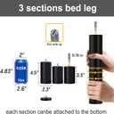 12 Inch Bed Legs Replacement for Adjustable Bed Frame Base, Felt Bottom Protect Hardwood Floor, 4 Kinds Thread Contained, Set of 4