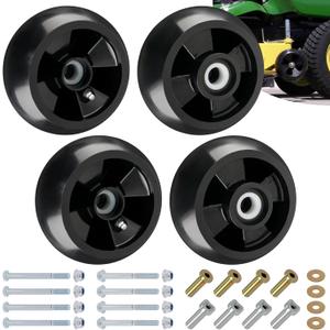 CheeMuii 4 Pack AM125172 Mower Deck Gauge Wheels Kit Lawn Mower Deck Wheels Replace for AM125172 AM124706 210-300 Compatible with John Deere 48", 54", 60", 62, 72" Deck