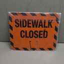 3 Pcs Plastic Sidewalk Closed Sign Bulk for Traffic Cones Top Road Warning Signs 10.4" Height x 12.6" Width x 0.05" Thickness for Outdoor Barricade Construction Caution