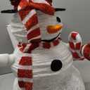 Buheco Light Up Snowman Christmas Decorations Outdoor Lighted Snowmen Indoor Outside Yard Decor 3.6ft Cute Pre Lit Pop Up Collapsible for Lawn Porch Xmas Vacation Party with 48 Led Lights-Metal Stand