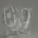 3 x Buminee Clear Display Pouch with Detachable Keychain, Waterproof Storage Case for Stuffed Dolls, Lipstick, Keychains & Charms, 7'' Tall Clear Organizer Bag for Figures/Accessories-White 1 Pack